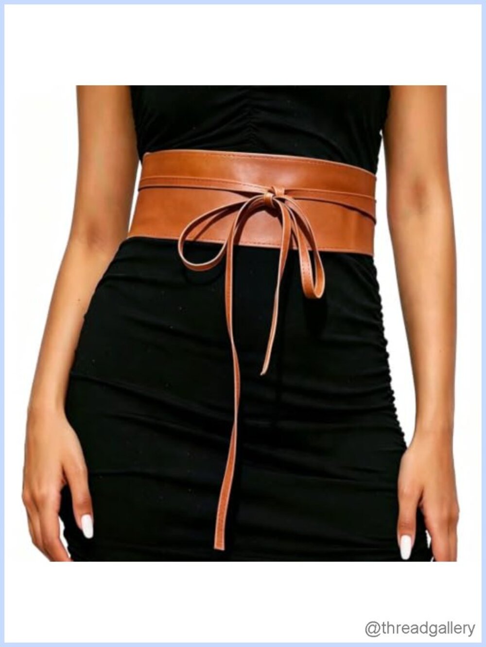 Wide Leather Obi Belt Wrap Tie Waist Corset Accessory for Women